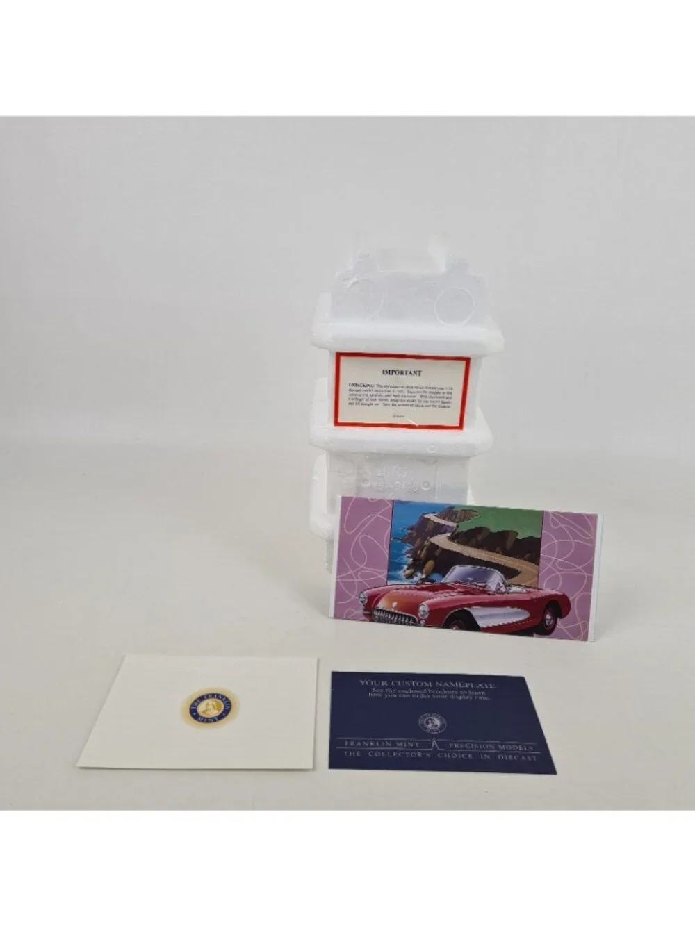 Franklin Mint Precision 1957 Chevrolet Corvette Red 1:24 Die Cast B11TC55